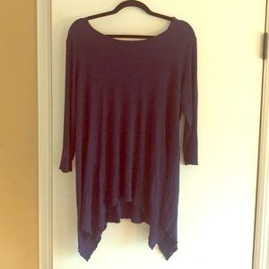 Midnight blue shark bite tunic